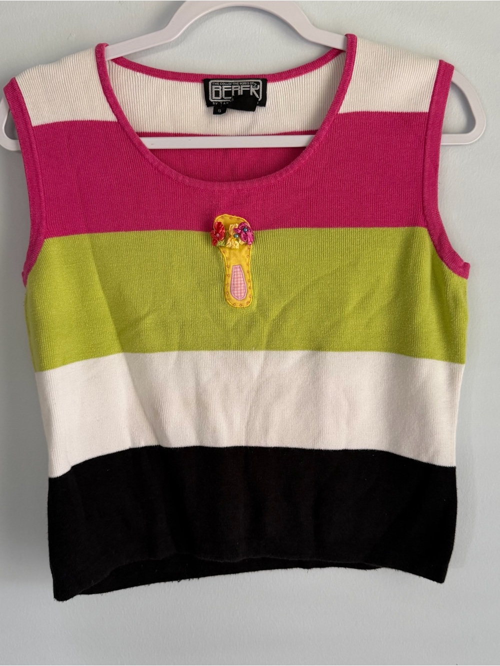 berek vintage striped flip flop knit tank top small y2k beach⁠